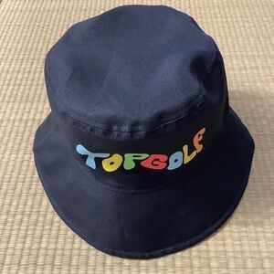Top Golf Bucket Hat Roll Up Crushable Puffy Letters Blue Reversible Packable Fun
